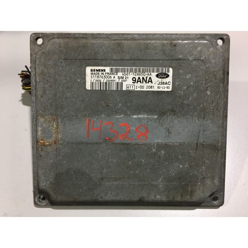 ENGINE ECU SIEMENS SIM 21 S118763006A FORD 4S61-12A650-KA 9ANA ENGINE ECU SIEMENS SIM 21 S118763006A FORD 4S61-12A650-KA 9ANA