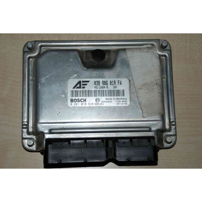 ECU MOTOR BOSCH EDC15P+22.3.2 0281010629 VAG 038906019FA FORD YM21-12A650-KB / SW 1269 / CON INMOVILIZADOR ANULADO