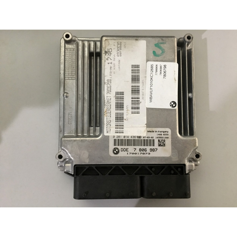 ENGINE ECU BOSCH EDC16C35-5.23 0281014436 BMW 7806987