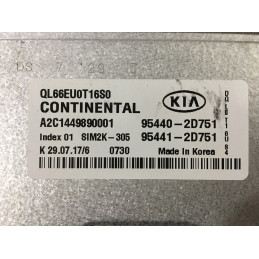 ECU CAMBIO CONTINENTAL SIM2K-305 A2C1449890001 KIA 95440-2D751 95441-2D751