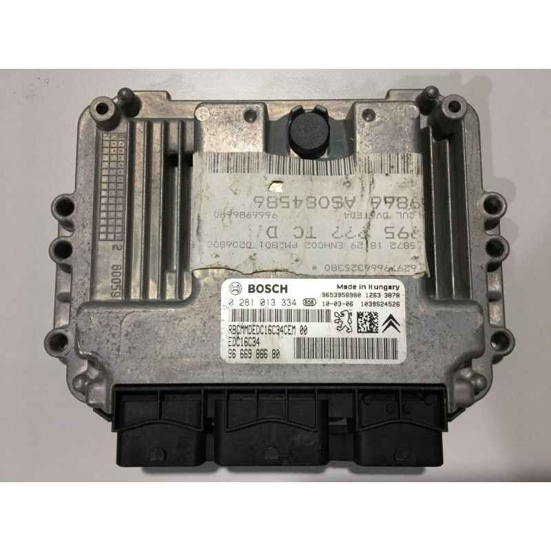 ECU BOSCH EDC16C34-4.11 0281013334 PEUGEOT 3008 1.6 HDI 110CV 9666986680 / SW 9666753480 - 1037398242 - CON INMO ANULADO ECU BOSCH EDC16C34-4.11 0281013334 PEUGEOT 3008 1.6 HDI 110CV 9666986680 / SW 9666753480 - 1037398242 - CON INMO ANULADO