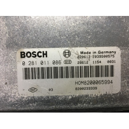 ECU BOSCH EDC15C3-4.7 0281011086 VOLVO S40 I 1.9 D 102CV HOM8200065994 8200233339 / SW 1037366006 - 30630417 / CON INMO ANULADO