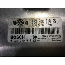 ECU MOTOR BOSCH EDC15P+22.3.2 0281010940 VW PASSAT IV (3B) 1.9 TDI 96KW 130CV 038906019GS - CON INMOVILIZADOR ANULADO