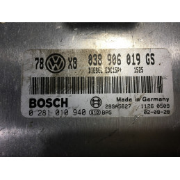 ENGINE ECU BOSCH EDC15P+22.3.2 0281010940 VW PASSAT IV (3B) 1.9 TDI 96KW 130CV 038906019GS - WITH DISABLED IMMOBILIZER