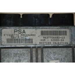 ECU SAGEM S2000-26 21646168-6 CITROEN SAXO I 1.4i 55KW 75CV HW 9641816080 SW 9637706480 - CON INMOVILIZADOR ANULADO