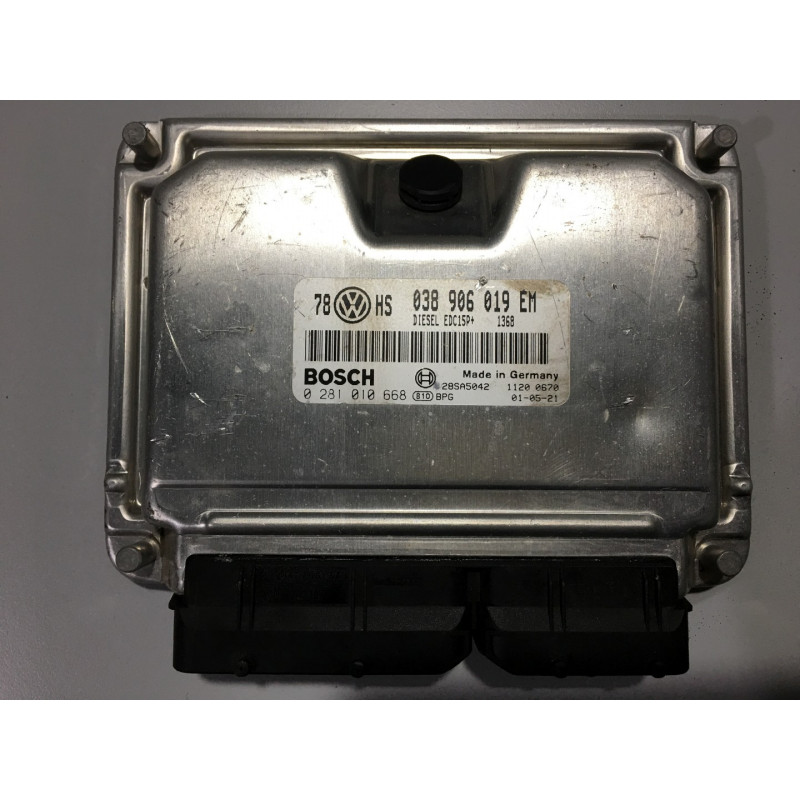 ENGINE ECU BOSCH EDC15P+22.3.2 0281010668 VAG 038906019EM ENGINE ECU BOSCH EDC15P+22.3.2 0281010668 VAG 038906019EM