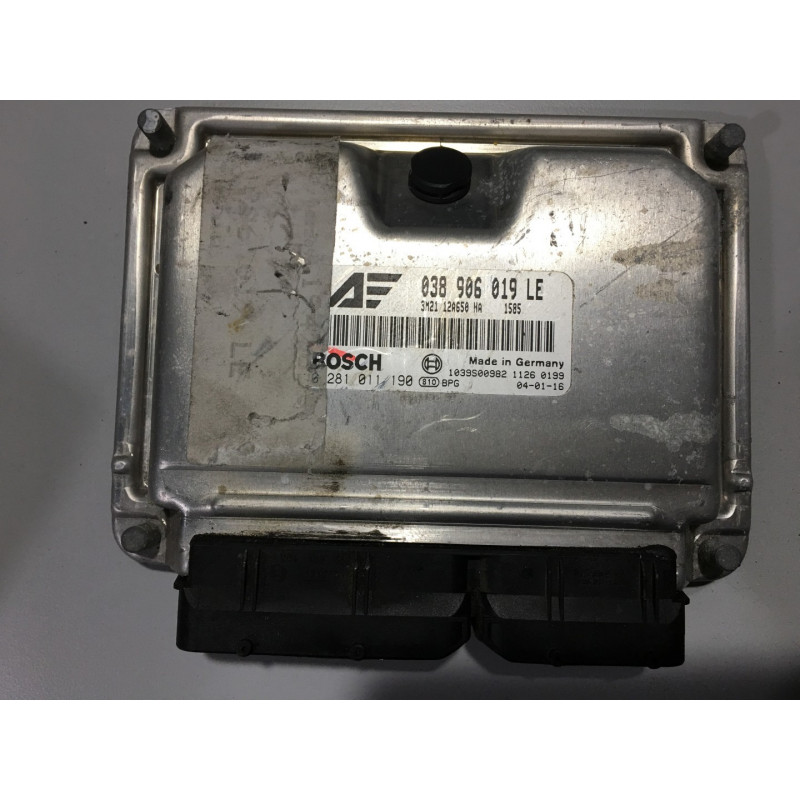 ENGINE ECU BOSCH EDC15P+22.3.2 0281011190 VAG 038906019LE FORD 3M21-12A650-HA