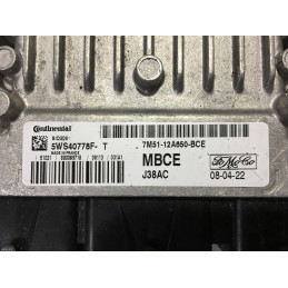 ENGINE ECU CONTINENTAL SID206 5WS40778F-T FORD 7M51-12A650-BCE MBCE