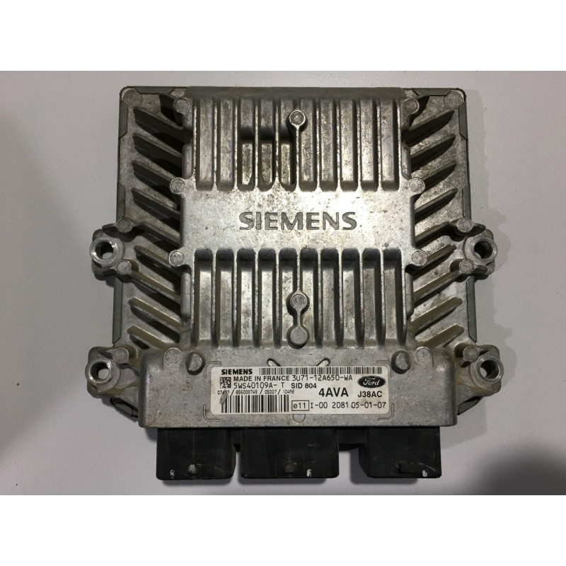 ENGINE ECU SIEMENS SID 804 5WS40109A-T FORD 3U71-12A650-WA 4AVA ENGINE ECU SIEMENS SID 804 5WS40109A-T FORD 3U71-12A650-WA 4AVA