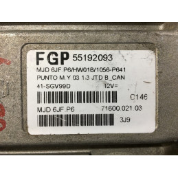 ECU MOTOR MAGNETI MARELLI MJD 6JF.P6 7160002103 FIAT 55192093