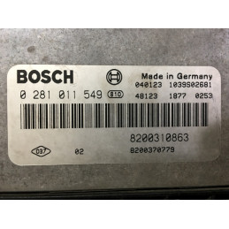 ECU MOTOR BOSCH EDC16C3-10.22 0281011549 RENAULT 8200310863 8200370779