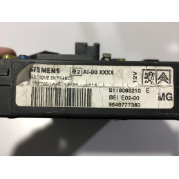 BSI E02-00 SIEMENS S118085210E PEUGEOT 206 I (T1) 9646777380 MG - SW 9651007780 / 1B.04 / 1B04 - VIRGEN