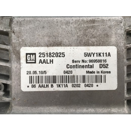 ECU MOTOR CONTINENTAL D52 5WY1K11A CHEVROLET 25182025