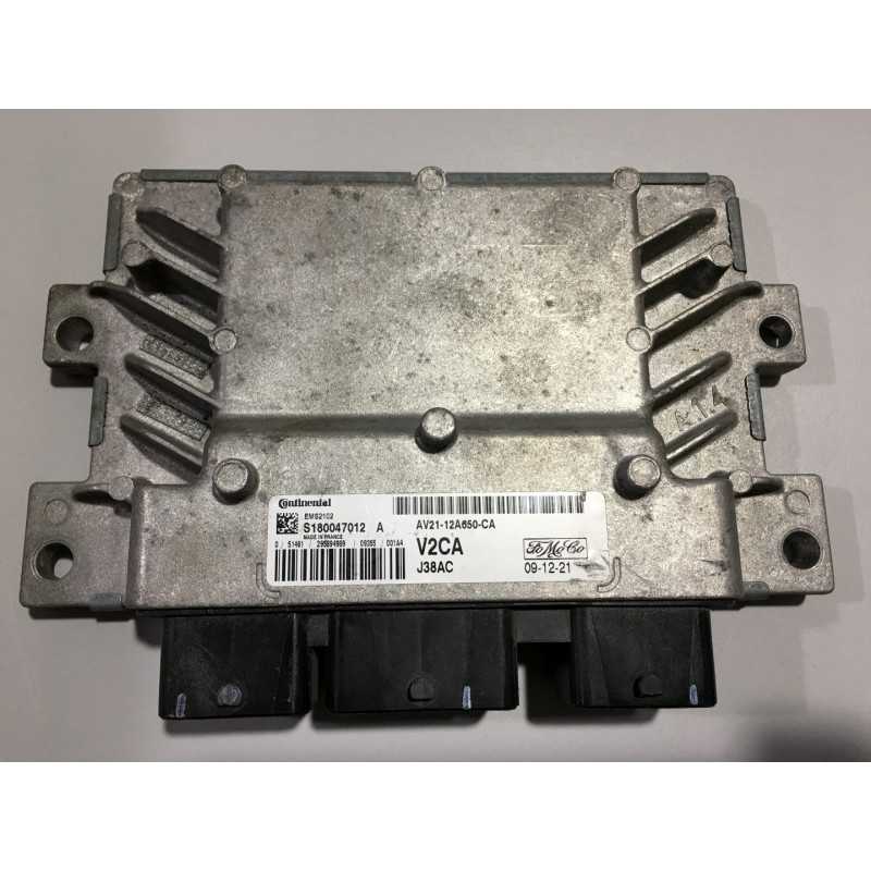 ECU MOTOR CONTINENTAL EMS 2102 S180047012A FORD AV21-12A650-CA V2CA