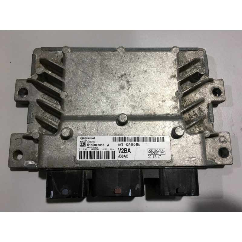 ECU MOTOR CONTINENTAL EMS 2102 S180047018A FORD AV21-12A650-BA V2BA