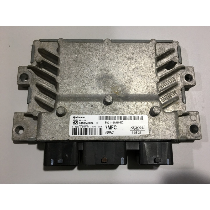 ECU MOTOR CONTINENTAL EMS 2102 S180047034C FORD BV21-12A650-EC 7MFC