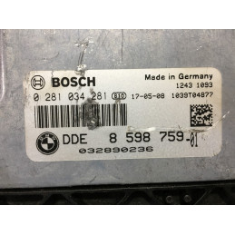 ECU MOTOR BOSCH EDC17C50-6.58 0281034281 BMW 8598759