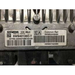 ECU MOTOR SIEMENS SID 801A 5WS40135C-T PSA HW 9647423380 SW 9653059480