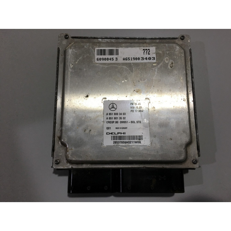 ECU MOTOR DELPHI CRD3P.B0 28537659 MERCEDES A6519003403 A6519013502