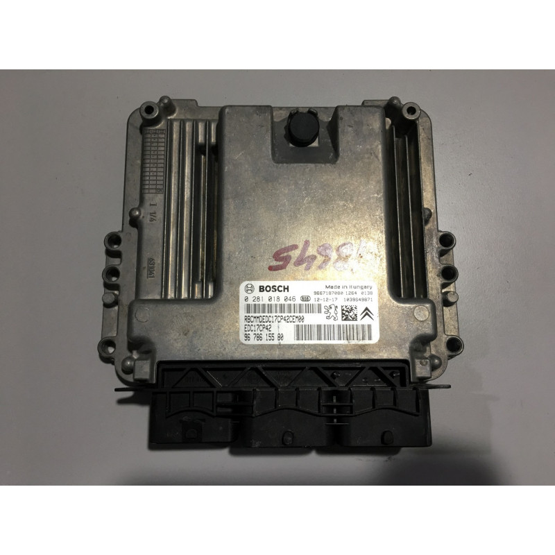 ENGINE ECU BOSCH EDC17CP42-3.10 0281018046 PSA 9678615580 ENGINE ECU BOSCH EDC17CP42-3.10 0281018046 PSA 9678615580