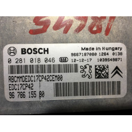 ENGINE ECU BOSCH EDC17CP42-3.10 0281018046 PSA 9678615580