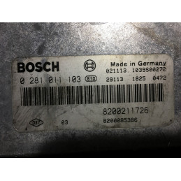 ECU BOSCH EDC15C3-4.2 0281011103 RENAULT ESPACE IV 2.2 DCI 150CV 8200211726 / SW 1037374109 / CON INMO ANULADO