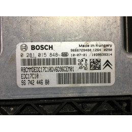 ENGINE ECU BOSCH EDC17C10-2.10 0281015848 PSA 9674244680