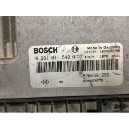 ECU MOTOR BOSCH EDC16C3-10.22 0281011549 RENAULT 8200391966 8200370779