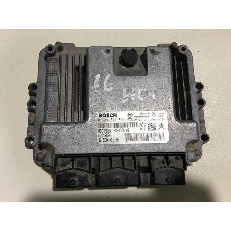 ECU MOTOR BOSCH EDC16C34-2.10 0281011802 PSA 9656841180