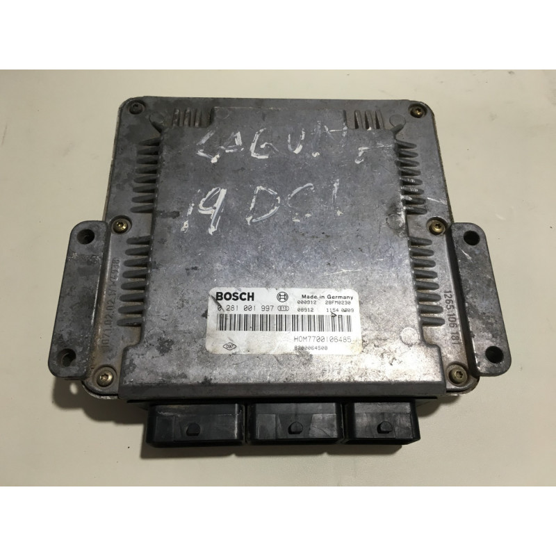 ECU BOSCH EDC15C3-3.2 0281001997 RENAULT LAGUNA I 1.9 DCI 81KW 110HP HOM7700106485 8200064508 - WITH DISABLED IMMOBILIZER ECU BOSCH EDC15C3-3.2 0281001997 RENAULT LAGUNA I 1.9 DCI 81KW 110HP HOM7700106485 8200064508 - WITH DISABLED IMMOBILIZER