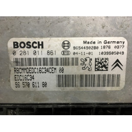 ECU MOTOR BOSCH EDC16C34-2.50 0281011861 PSA 9657061180