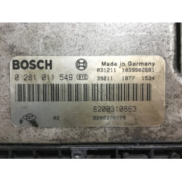 ECU MOTOR BOSCH EDC16C3-10.22 0281011549 RENAULT 8200310863 8200370779