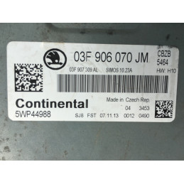 ECU MOTOR CONTINENTAL SIMOS 10.22A 5WP44988 VAG 03F906070JM