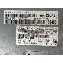 ECU MOTOR SIEMENS VDO SIM90E A2C53319906 DODGE P05150523AA