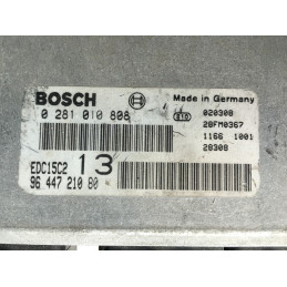 ECU BOSCH EDC15C2-11.1 0281010808 CITROEN C5 I 2.0 HDI 81KW 110HP RHZ 9644721080 - CON INMOVILIZADOR ANULADO (INMO / IMMO OFF)