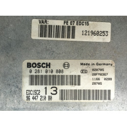 ECU BOSCH EDC15C2-11.1 0281010808 CITROEN C5 I 2.0 HDI 81KW 110HP RHZ 9644721080 - CON INMOVILIZADOR ANULADO (INMO / IMMO OFF)