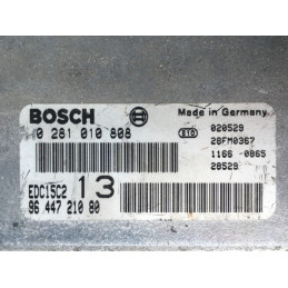 ECU BOSCH EDC15C2-11.1 0281010808 CITROEN C5 I 2.0 HDI 81KW 110HP RHZ 9644721080 - CON INMOVILIZADOR ANULADO (INMO / IMMO OFF)