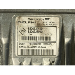 ECU MOTOR DELPHI DDCR R0410B020B RENAULT 8200334419 8200326910