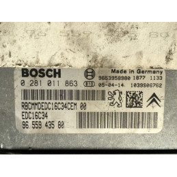 ECU MOTOR BOSCH EDC16C34 0281011863 PSA 9655943580