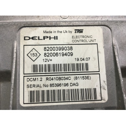 ECU MOTOR DELPHI DCM1.2 R0410B034C RENAULT 8200399038 8200619409