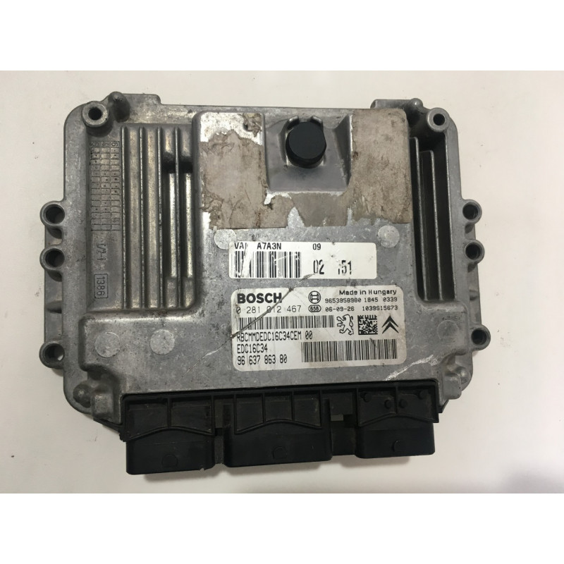 ECU MOTOR BOSCH EDC16C34-2.10 0281012467 PSA 9663786380 ECU MOTOR BOSCH EDC16C34-2.10 0281012467 PSA 9663786380