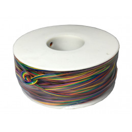 BOBINA DE 8 CABLES COLORES 30 AWG - 25m