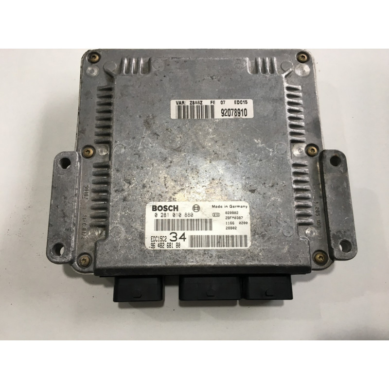 ECU BOSCH EDC15C2-10.1 0281010880 PEUGEOT 607 I (Z8) 2.2 HDI 98KW 133HP 4HX 9648268180 - WITH DISABLED IMMOBILIZER (IMMO OFF)