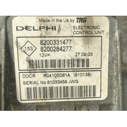 ECU MOTOR DELPHI DDCR R0410C081A RENAULT 8200331477 8200284277