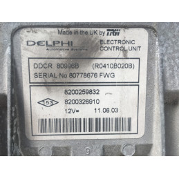 ECU MOTOR DELPHI DDCR R0410B020B RENAULT 8200259832 8200326910