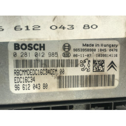 ECU MOTOR BOSCH EDC16C34-4.11 0281012985 PSA 9661204380