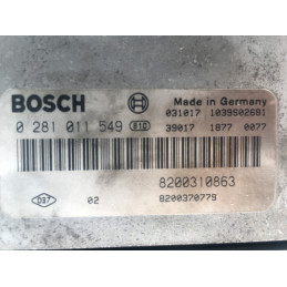 ECU MOTOR BOSCH EDC16C3-10.22 0281011549 RENAULT 8200310863 8200370779