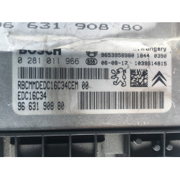 ENGINE ECU BOSCH EDC16C34-2.10 0281011966 PSA 9663190880