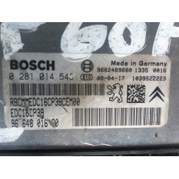 ECU MOTOR BOSCH EDC16CP39 0281014548 PSA 9664801680