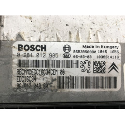 ECU MOTOR BOSCH EDC16C34-4.11 0281012985 PSA 9661204380